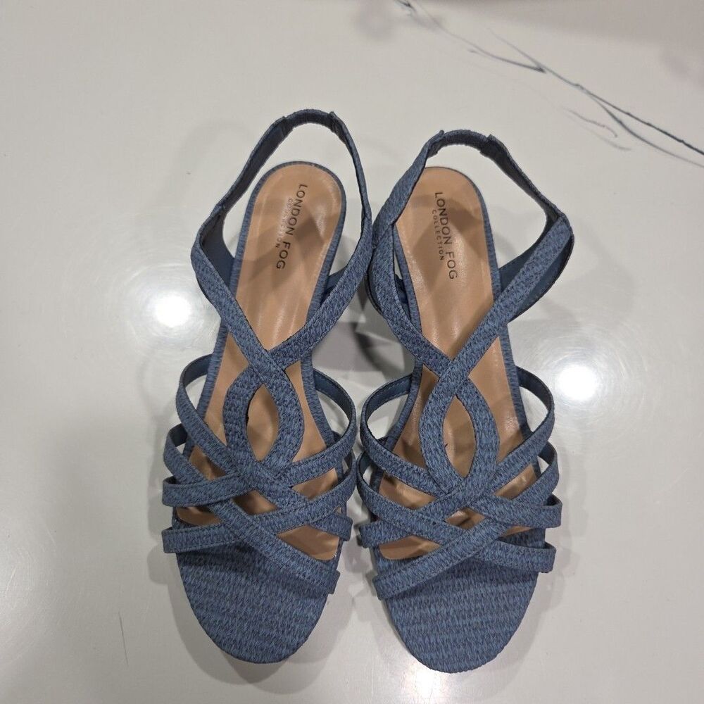 London Fog Blue Strappy Women’s Sandals